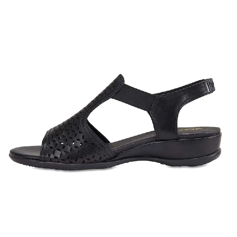 Champion Sandal in Black Leather