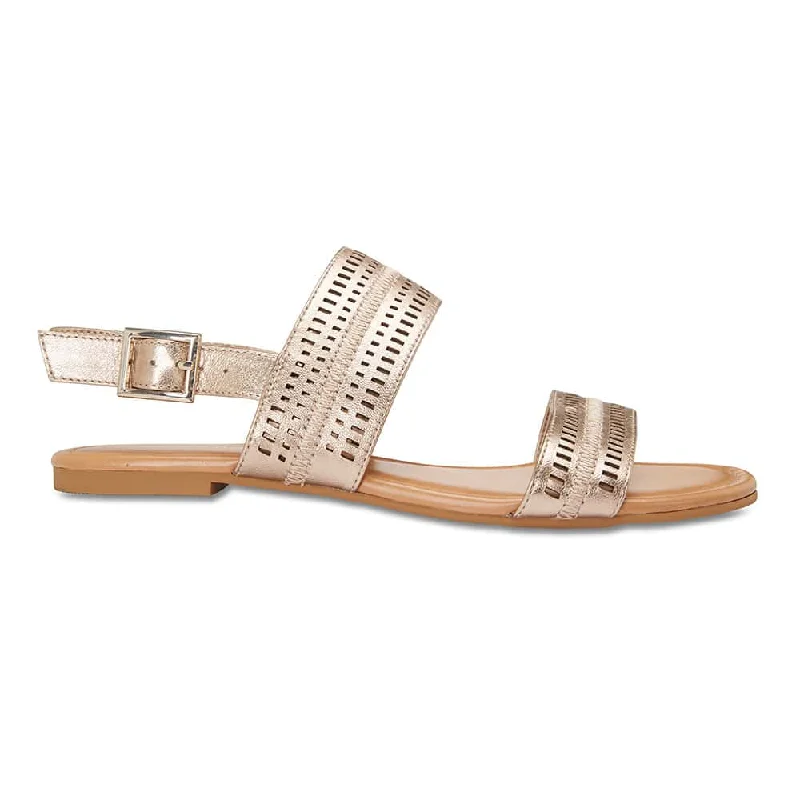 Dainty Sandal in Gold Metallic Leather