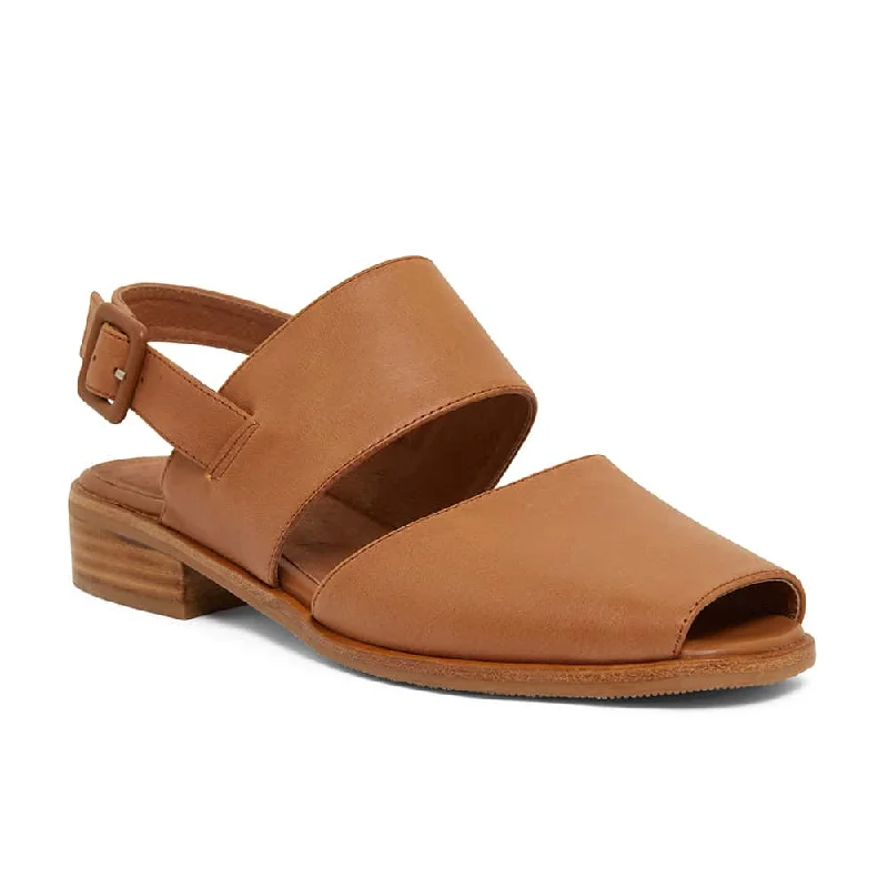 Drew Sandal in Tan Leather