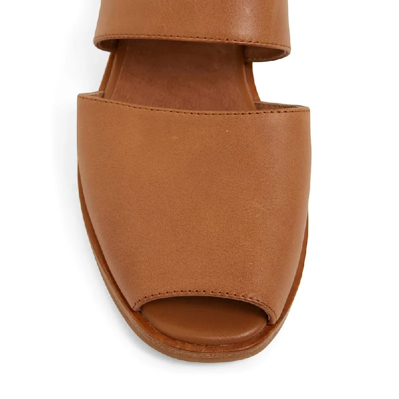 Drew Sandal in Tan Leather