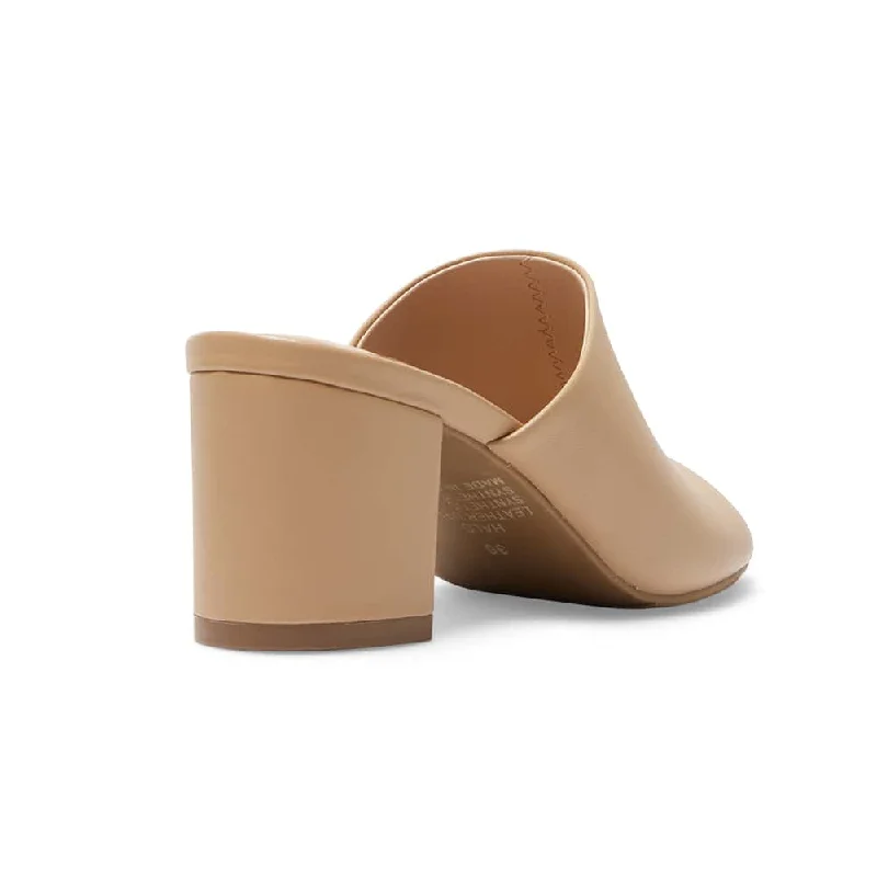 Halo Heel in Nude Leather