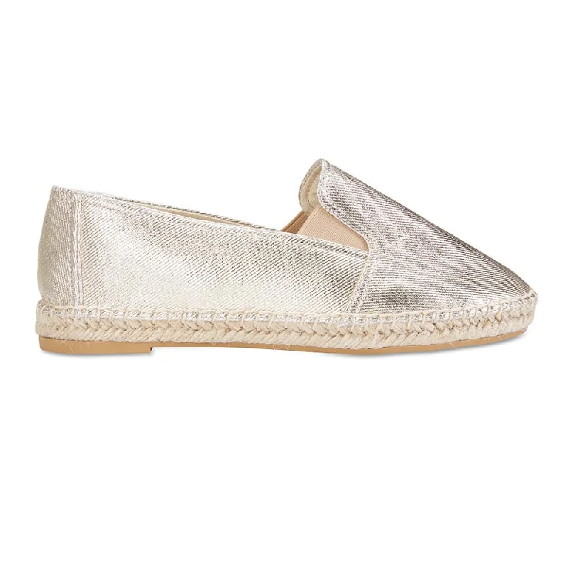 Lilly Loafer in Gold Fabric