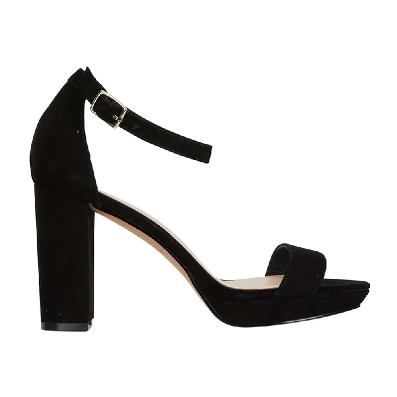 Lush Heel in Black Suede