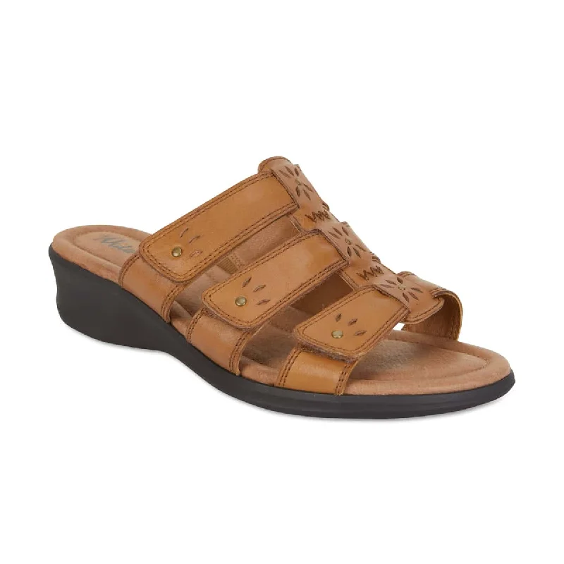 Pamela Sandal in Cognac Leather