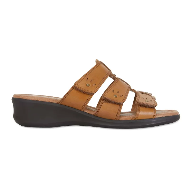 Pamela Sandal in Cognac Leather