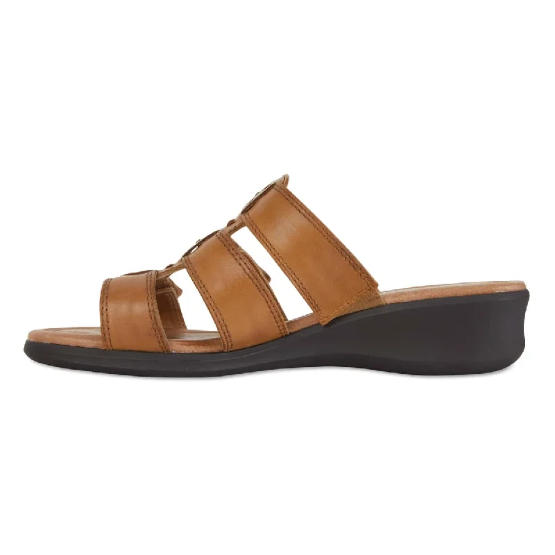 Pamela Sandal in Cognac Leather