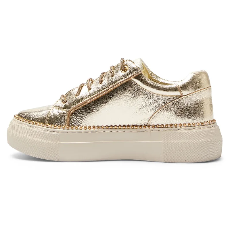 Persia Sneaker in Gold Nappa Leather