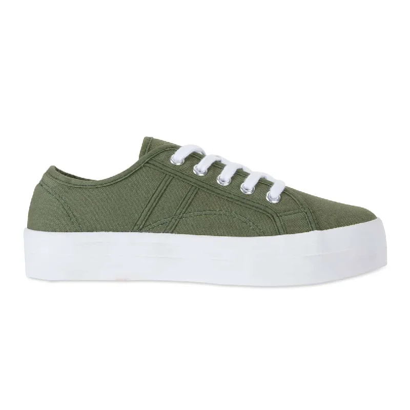 Scott Sneaker in Khaki Canvas