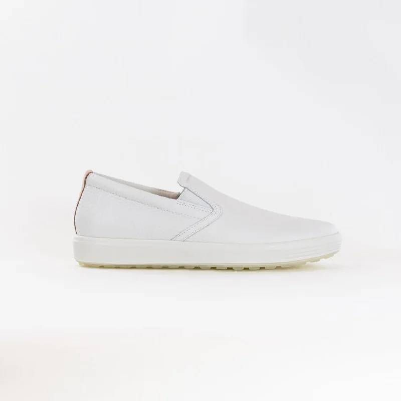 Ecco Soft 7 Casual Slip On (Women's) - White/Powder