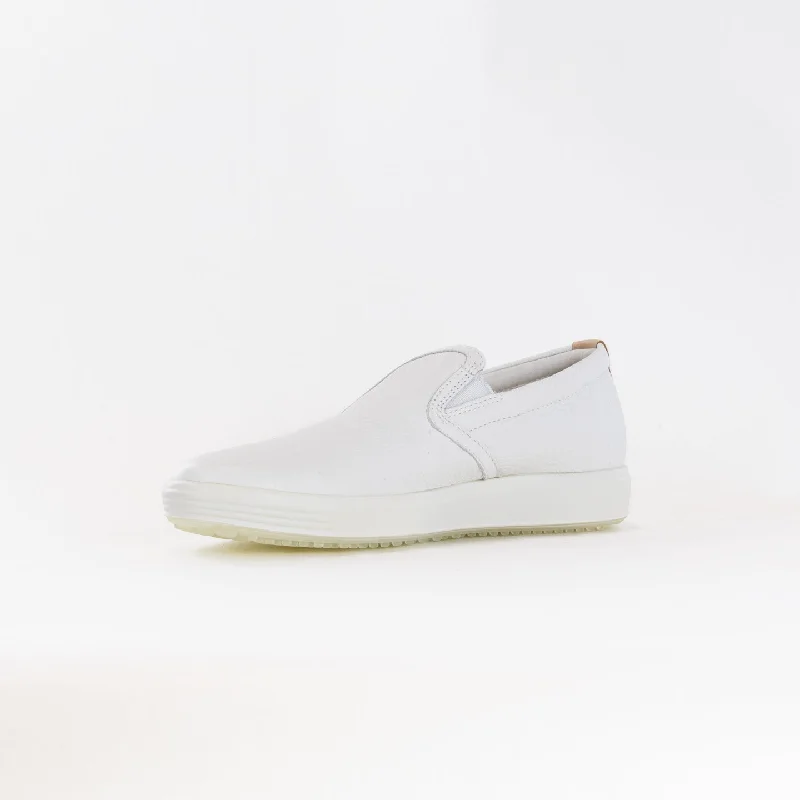 Ecco Soft 7 Casual Slip On (Women's) - White/Powder