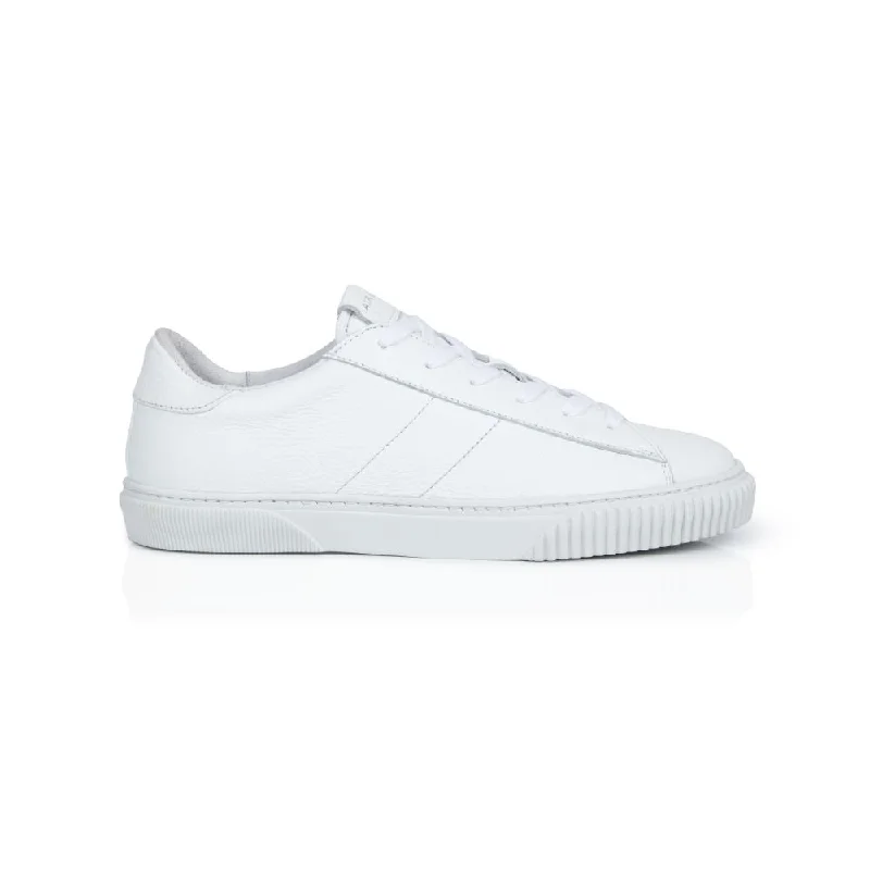 Amie: Pure White Leather Trainers