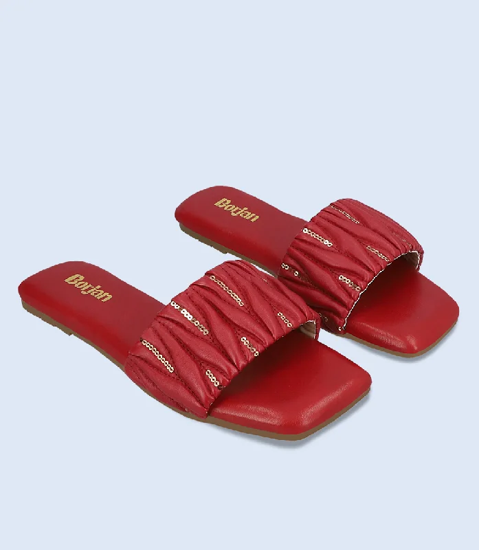 BW9293-MAROON-Women Slipper