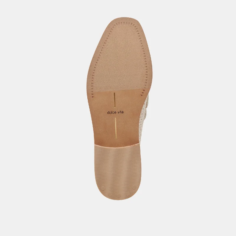 HALLEY FLATS IVORY MULTI RAFFIA