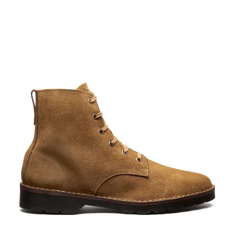 Tan Suede 6 Eye Derby Boot