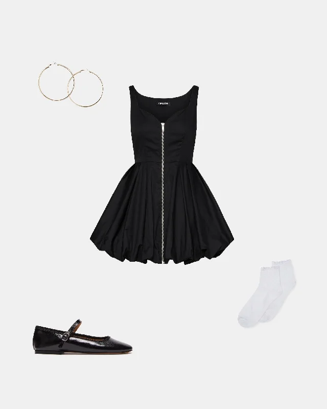 SHOP THE LOOK VINETTA BLACK LEATHER + HAIDEN DRESS BLACK